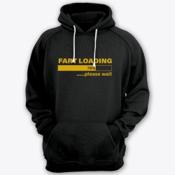Прикольная толстовка с капюшоном с надписью Fart loading