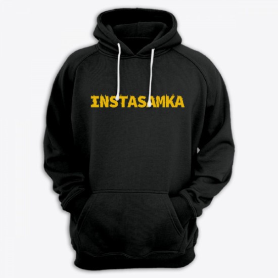 Прикольная женская толстовка с капюшоном с надписью Instasamka