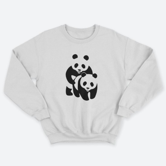 Женский свитшот с принтом Panda on panda.