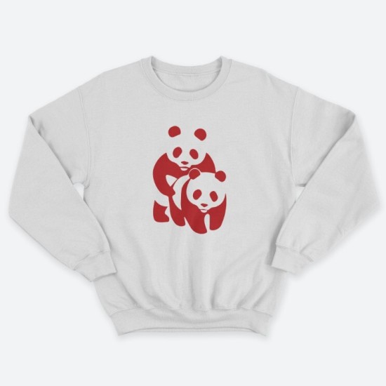 Женский свитшот с принтом Panda on panda.