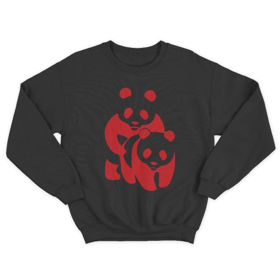 Женский свитшот с принтом Panda on panda.