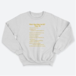 Женский свитшот с принтом What is worn uder the knit.