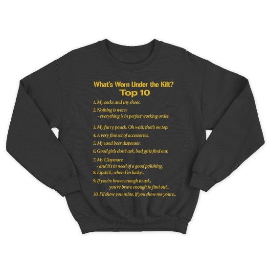 Женский свитшот с принтом What is worn uder the knit.