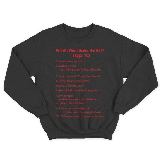 Женский свитшот с принтом What is worn uder the knit.