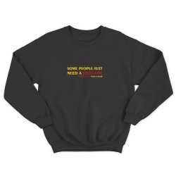 Свитшот со смешной надписью для женщины Some people just need a high-five. Смешной свитшот.
