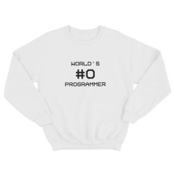 Женский прикольный свитшот с надписью World's programmer / Смешная оригинальная и очень крутая толстовка без капюшона
