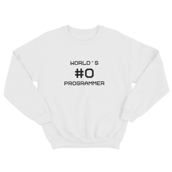 Женский прикольный свитшот с надписью World's programmer / Смешная оригинальная и очень крутая толстовка без капюшона