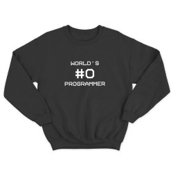 Женский прикольный свитшот с надписью World's programmer / Смешная оригинальная и очень крутая толстовка без капюшона