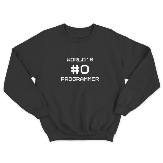 Женский прикольный свитшот с надписью World's programmer / Смешная оригинальная и очень крутая толстовка без капюшона