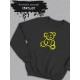 Толстовка мужская с принтом Мишка Тедди граффити teddy