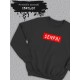 Толстовка мужская с принтом аниме надписью Senpai