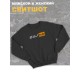 Женский свитшот оверсайз черный с принтом аниме pornhub porn hub.