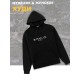 Мужское худи оверсайз черное с принтом и надписью Its my fault.