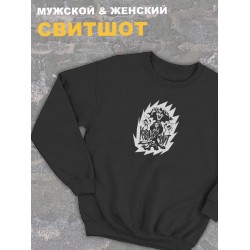 Свитшот черный Король и Шут с логотип киш лого оверсайз. Кофта женская хлопковая трикотажная с капюшоном, принтом и надписью горшок анархия панк рок. Одежда унисекс женская, для подростка и молодежи.