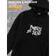 Худи черное Король и Шут киш punks not dead оверсайз. Кофта хлопковая трикотажная с капюшоном, принтом, надписью анархия горшок панк рок, одежда унисекс женская, для детей, подростка и молодежи rock
