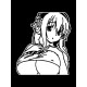 Свитшот аниме тян девушка хентай hentai y2k черная оверсайз с принтом надписью рисунком тянки тянка senpai унисекс мужская женская для подростков молодежи и взрослых хлопковая трикотажная в подарок