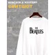 Свитшот The Beatles группа Битлз лого y2k белая оверсайз с принтом надписью рисунком логотип rock унисекс мужская женская для подростков молодежи и взрослых хлопковая трикотажная одежда в подарок