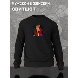Свитшот Фрай Футурама мем Futurama черная с принтом