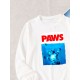Свитшот Paws мем котик и лапки котенок прикол мемная белая с принтом