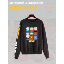 Свитшот южный парк south park картман и другие с принтом y2k