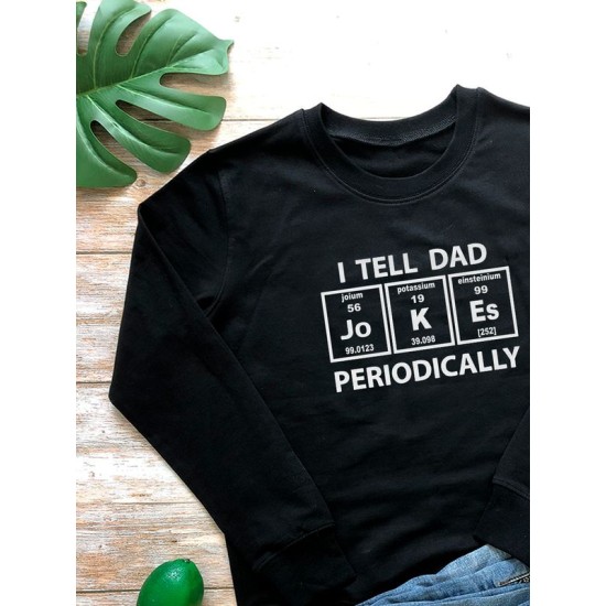 Свитшот с таблицей менделеева и приколом dad jokes