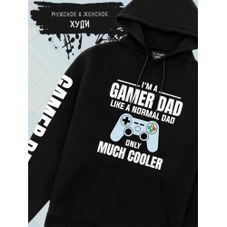 Худи с приколом папа и геймер и надписью dad gamer y2k