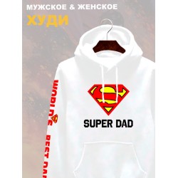 Худи супермен superman супер папа super dad y2k