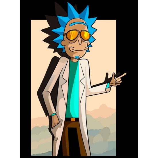 Худи рик и морти в очках из rick and morty y2k