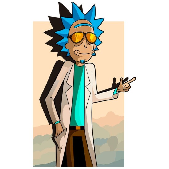 Худи рик и морти в очках из rick and morty y2k