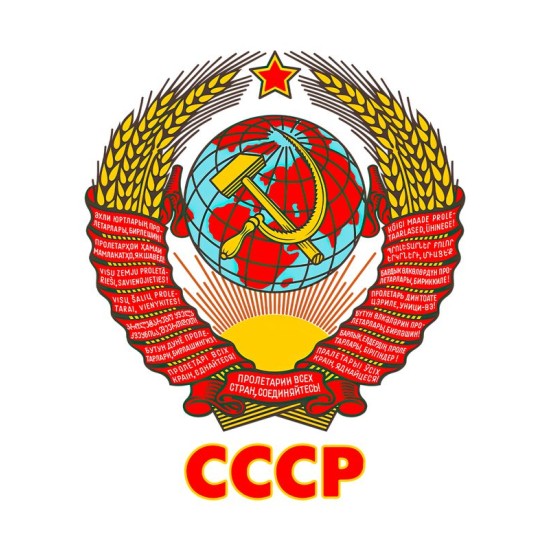 Худи с гербом СССР и лозунгом USSR с принтом