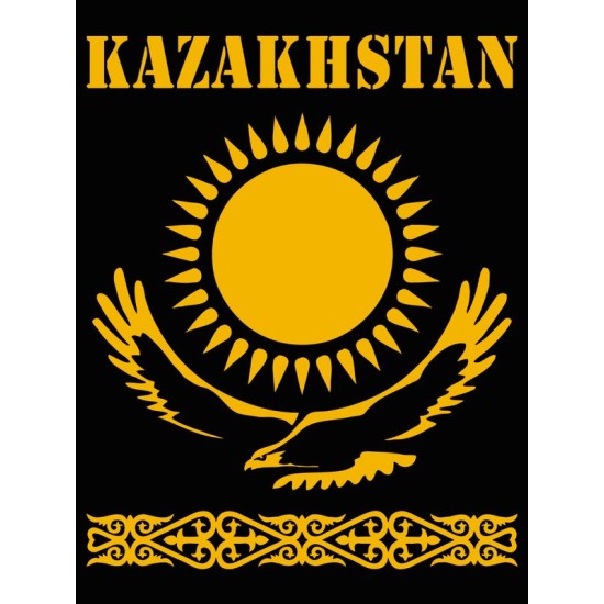 Худи с флагом Казахстана и надписью Kazakhstan