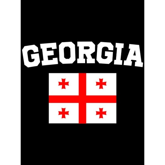 Худи Грузия и флаг с надписью и принтом Georgia