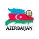 Худи Азербайджан флаг Azerbaijan с принтом