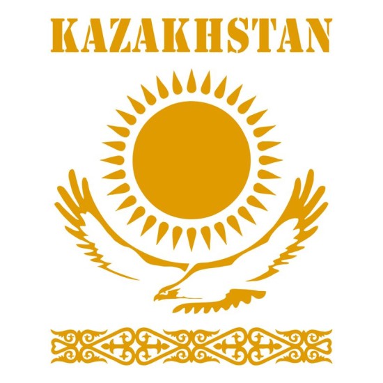 Худи с флагом Казахстана и надписью Kazakhstan