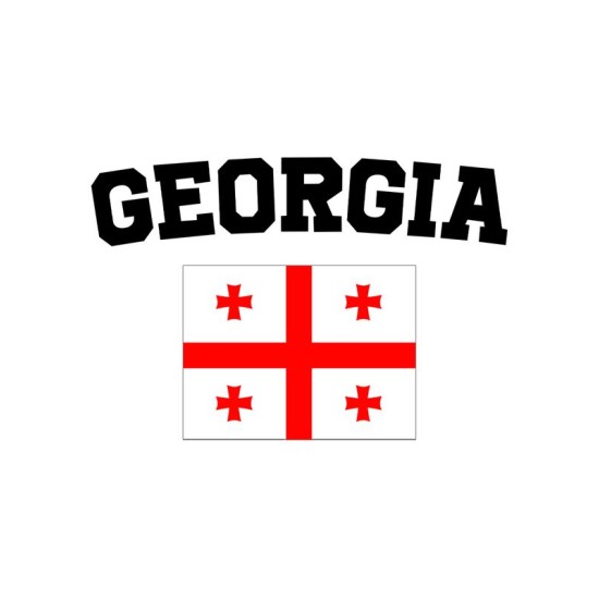 Худи Грузия и флаг с надписью и принтом Georgia