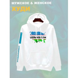 Худи Узбекистан и флаг Uzbekistan с принтом