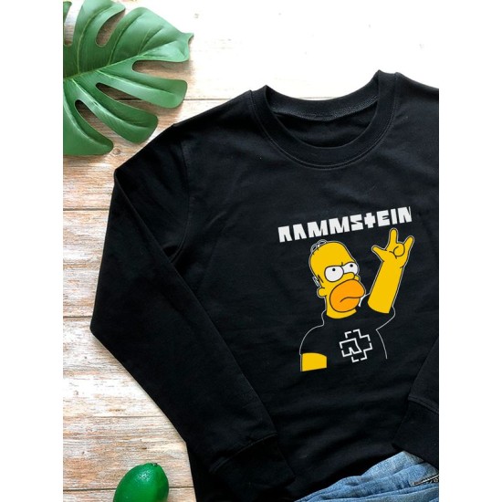 Свитшот Rammstein группа Рамштайн Гомер Симпсон мем