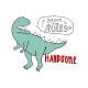 Футболка Динозавры с персонажем Dino и прикольной надписью Break the rules для мальчика и девочки. Одежда для детей и подростков street style.