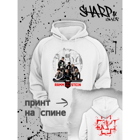 Худи Рамштайн Rammstein logo логотип с принтом, рисунком rock style