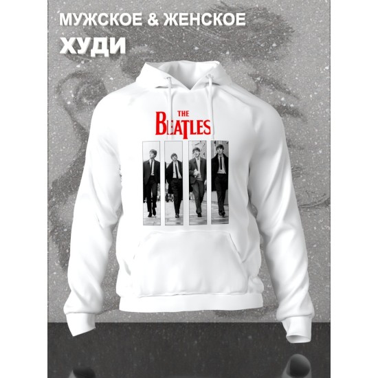 Худи Beatles Битлс логотип с принтом, рок группа logo