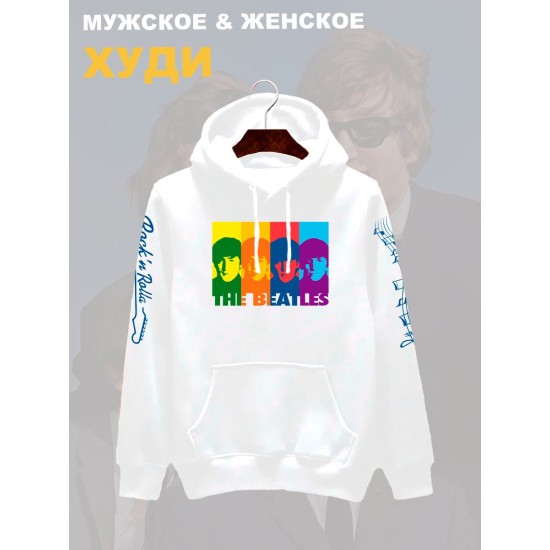 Худи Beatles логотип с принтом, рисунком rock style