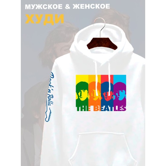 Худи Beatles логотип с принтом, рисунком rock style