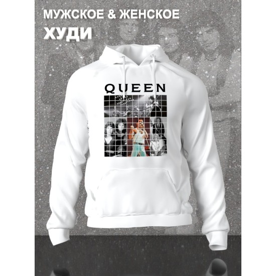 Худи Queen Квин Фредди Меркьюри логотип с принтом, рисунком rock style
