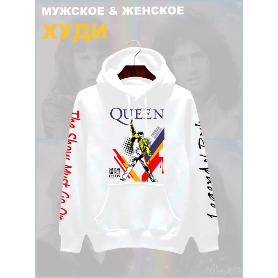 Худи Queen логотип с принтом, рисунком rock style, рок группа