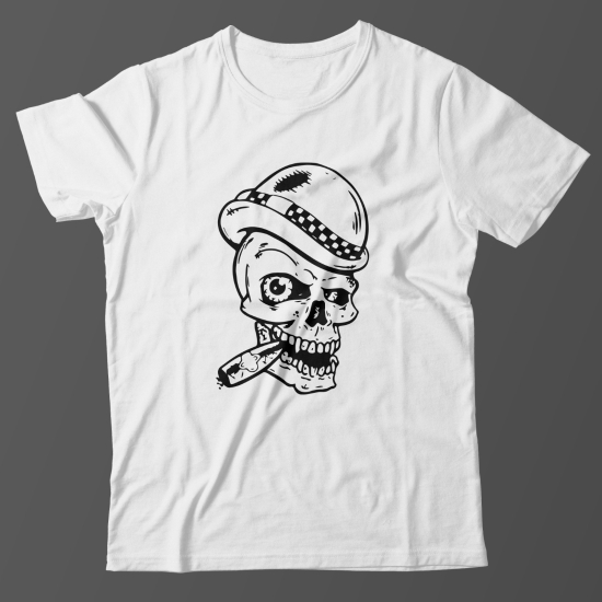 Модная футболка с принтом Череп