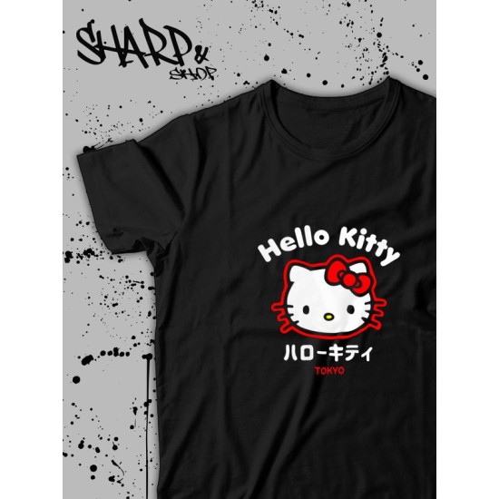 Футболка Hello Kitty Аниме Куроми оверсайз дрейн майка с принтом