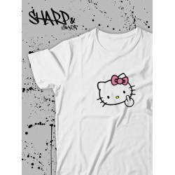 Футболка Hello Kitty Аниме Куроми оверсайз дрейн майка с принтом
