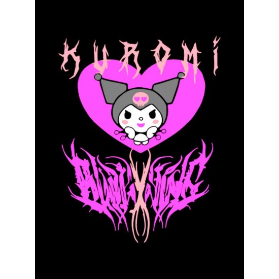 Футболка аниме Kuromi Hello Kitty Куроми zxc y2k с принтом