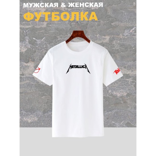 Футболка Metallica металлика логотип rock с принтом