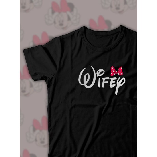 Парные футболки Wifey жена Дисней с принтом